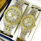 Luxury Golden Couple Watch Set – Elegant Matching Watches