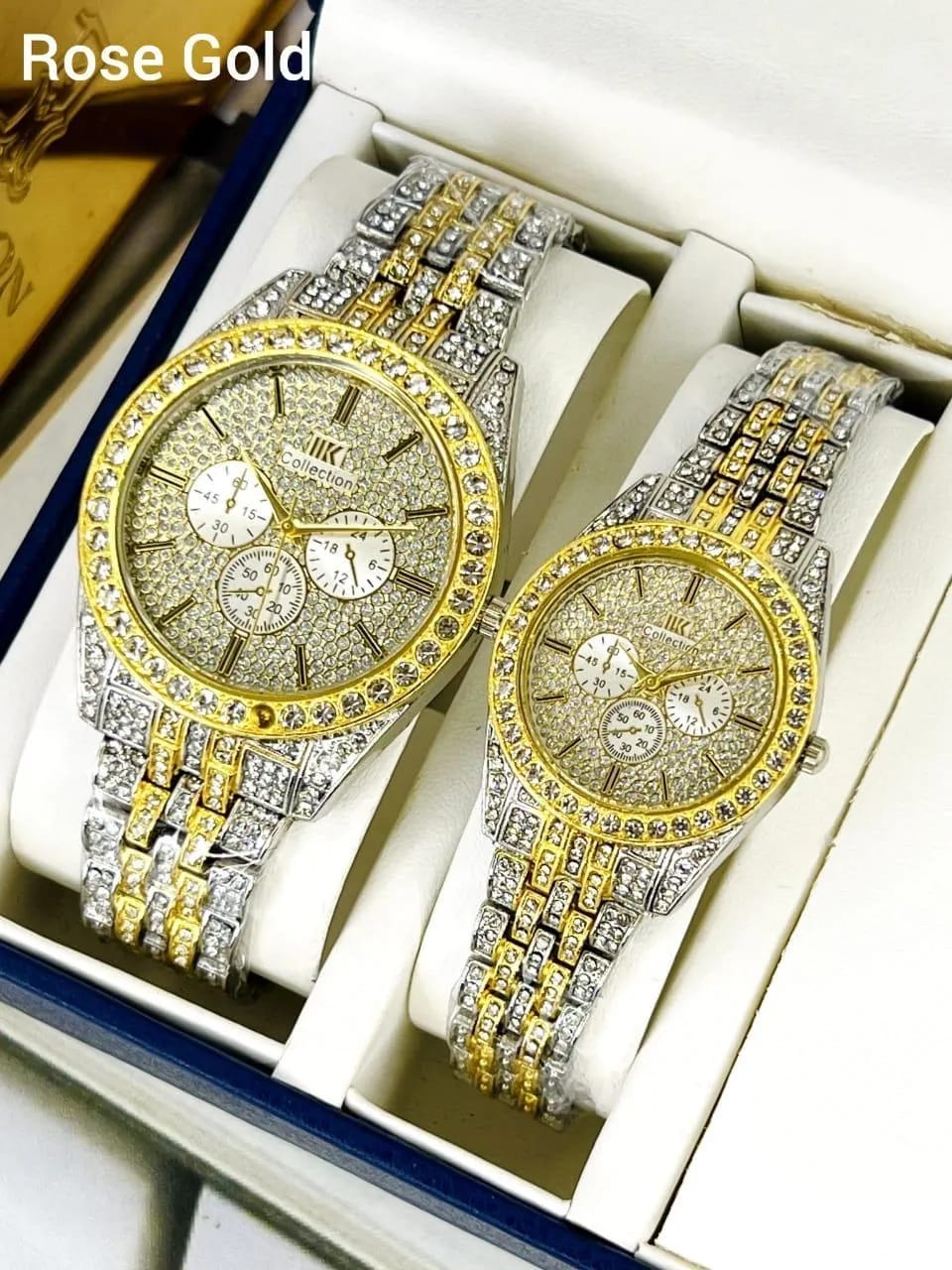Luxury Golden Couple Watch Set – Elegant Matching Watches