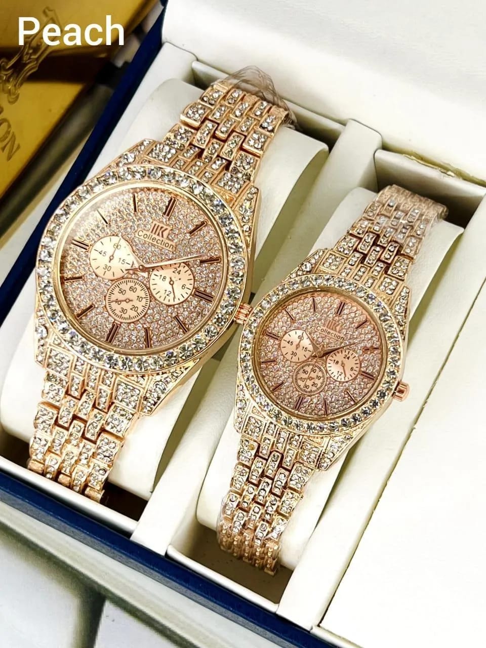 Luxury Golden Couple Watch Set – Elegant Matching Watches