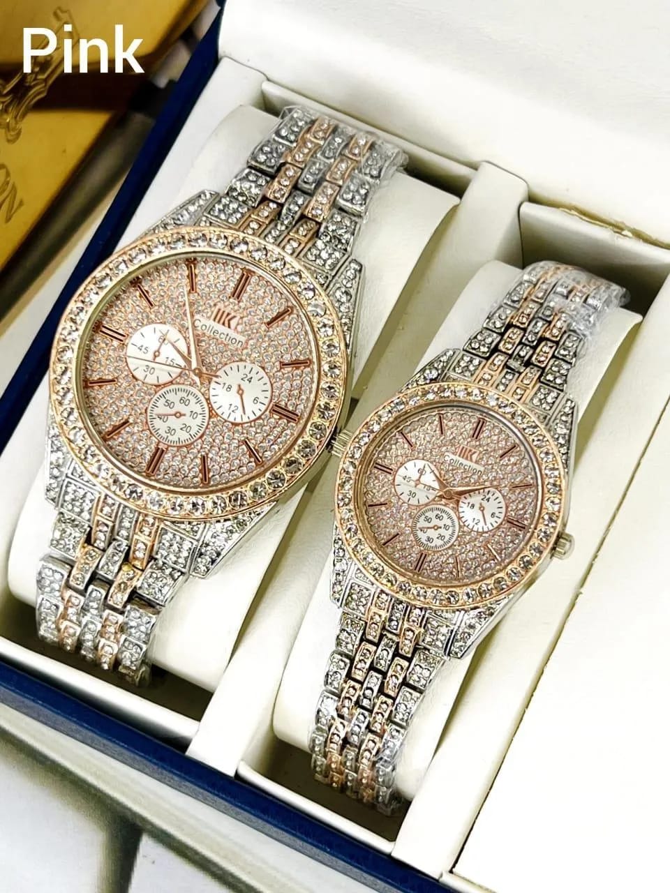 Luxury Golden Couple Watch Set – Elegant Matching Watches